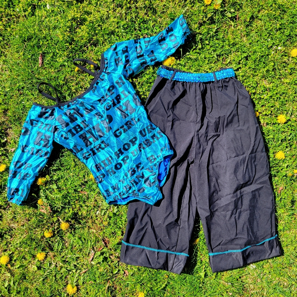 Turquoise Jazz Hip-Hop Dance Costume